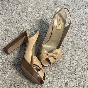 Valentino Women's Tan Platform Heels